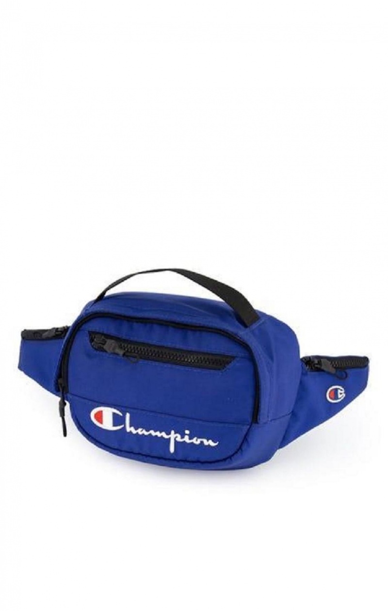 Champion Script Logo Zip Belt Bag Tasky Panske Modre | 0759-VHRKO