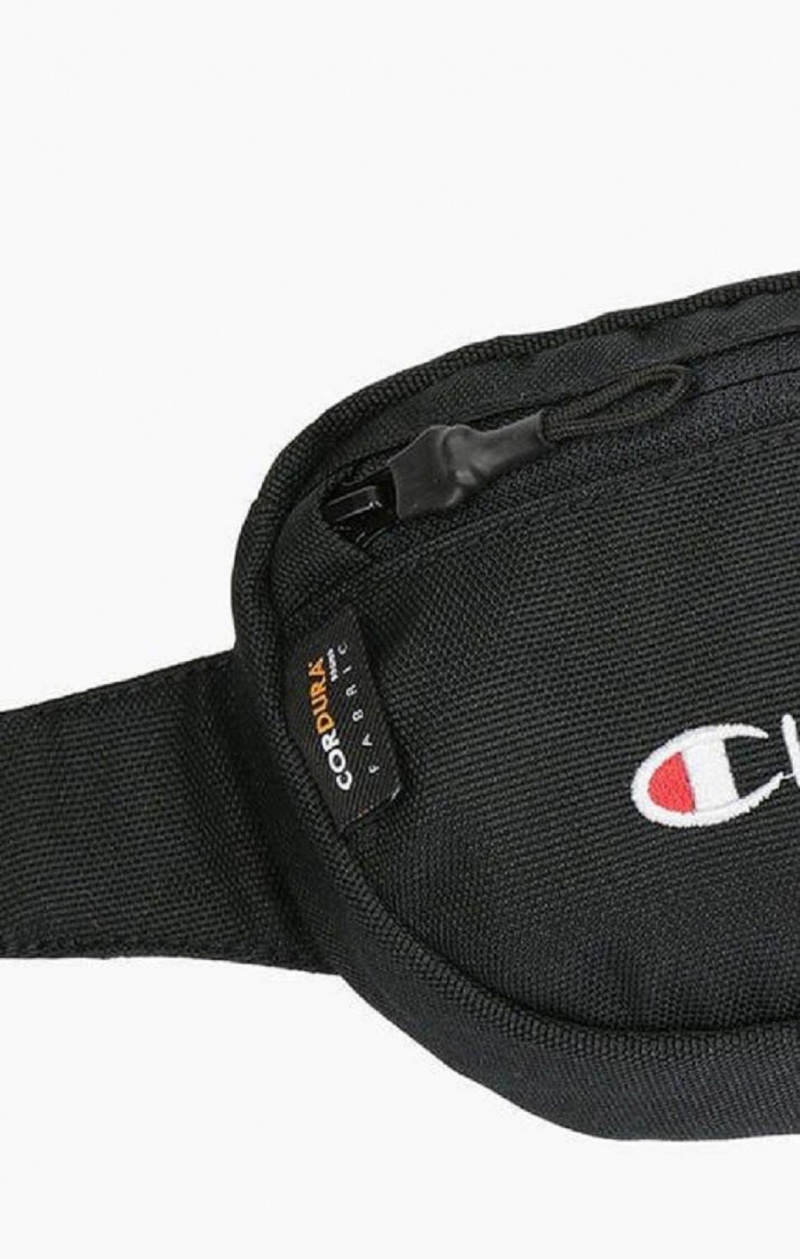 Champion Script Logo Zip Belt Bag Tasky Panske Čierne | 5683-ZJRPW