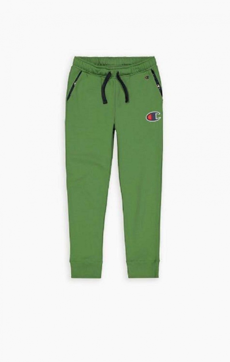 Champion Semisove C Bavlnene Terry Cuffed Joggers Jogger Nohavice Panske Zelene | 3461-GDIJL