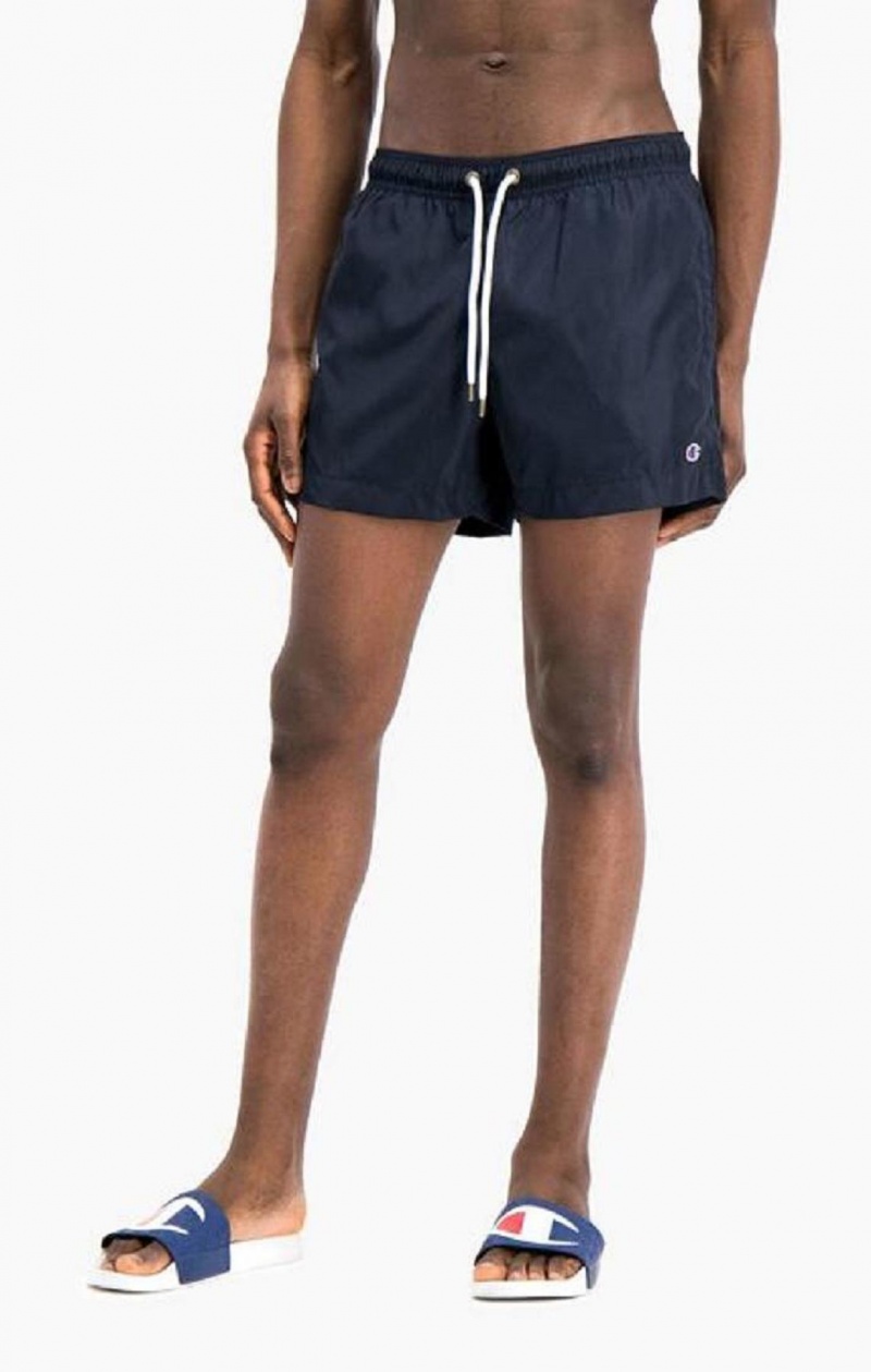 Champion Small C Logo Swim Shorts Plavky Panske Tmavo Modre | 1587-VPIBS