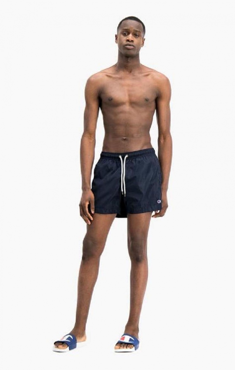 Champion Small C Logo Swim Shorts Plavky Panske Tmavo Modre | 1587-VPIBS