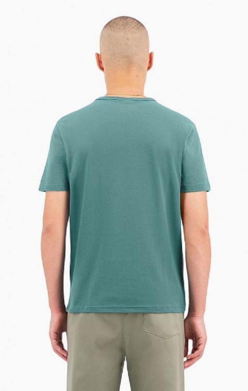 Champion Small C Logo T-Shirt Tricko Panske Zelene | 2348-OMRLS