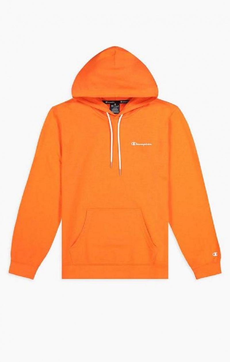 Champion Small Script Logo Hoodie Mikina s Kapucnou Panske Oranžové | 5280-YRXMI