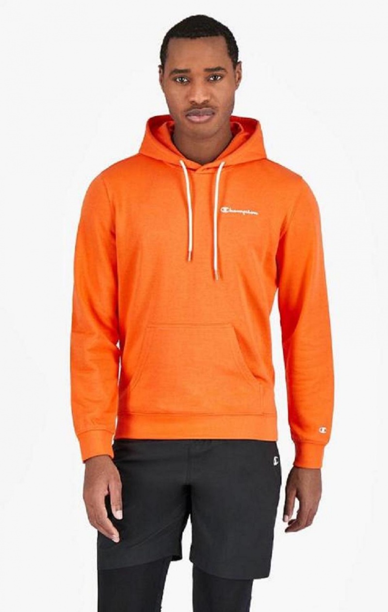 Champion Small Script Logo Hoodie Mikina s Kapucnou Panske Oranžové | 5280-YRXMI