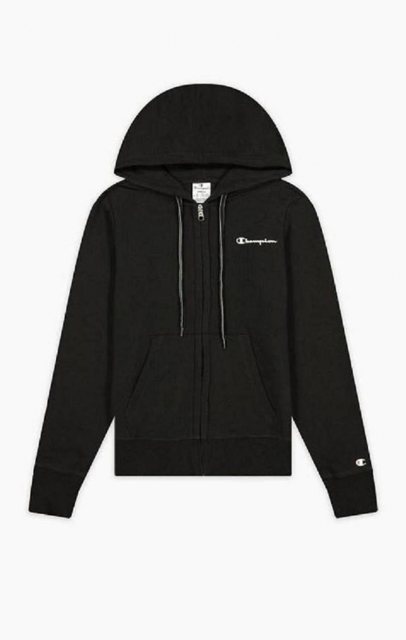 Champion Small Script Logo Hoodie Mikina s Kapucnou Damske Tmavo Modre | 1387-XGQTW