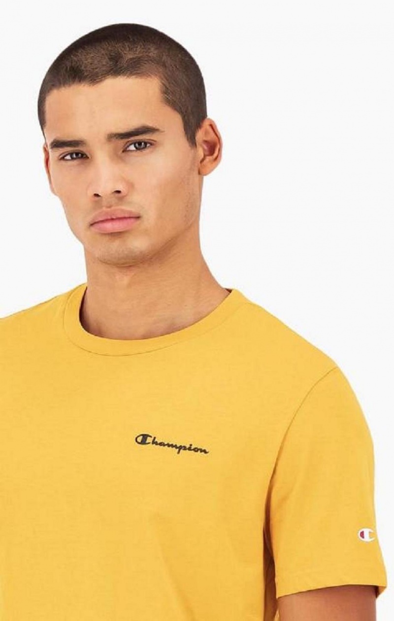 Champion Small Script Logo T-Shirt Tricko Panske Oranžové | 5742-XGLOY