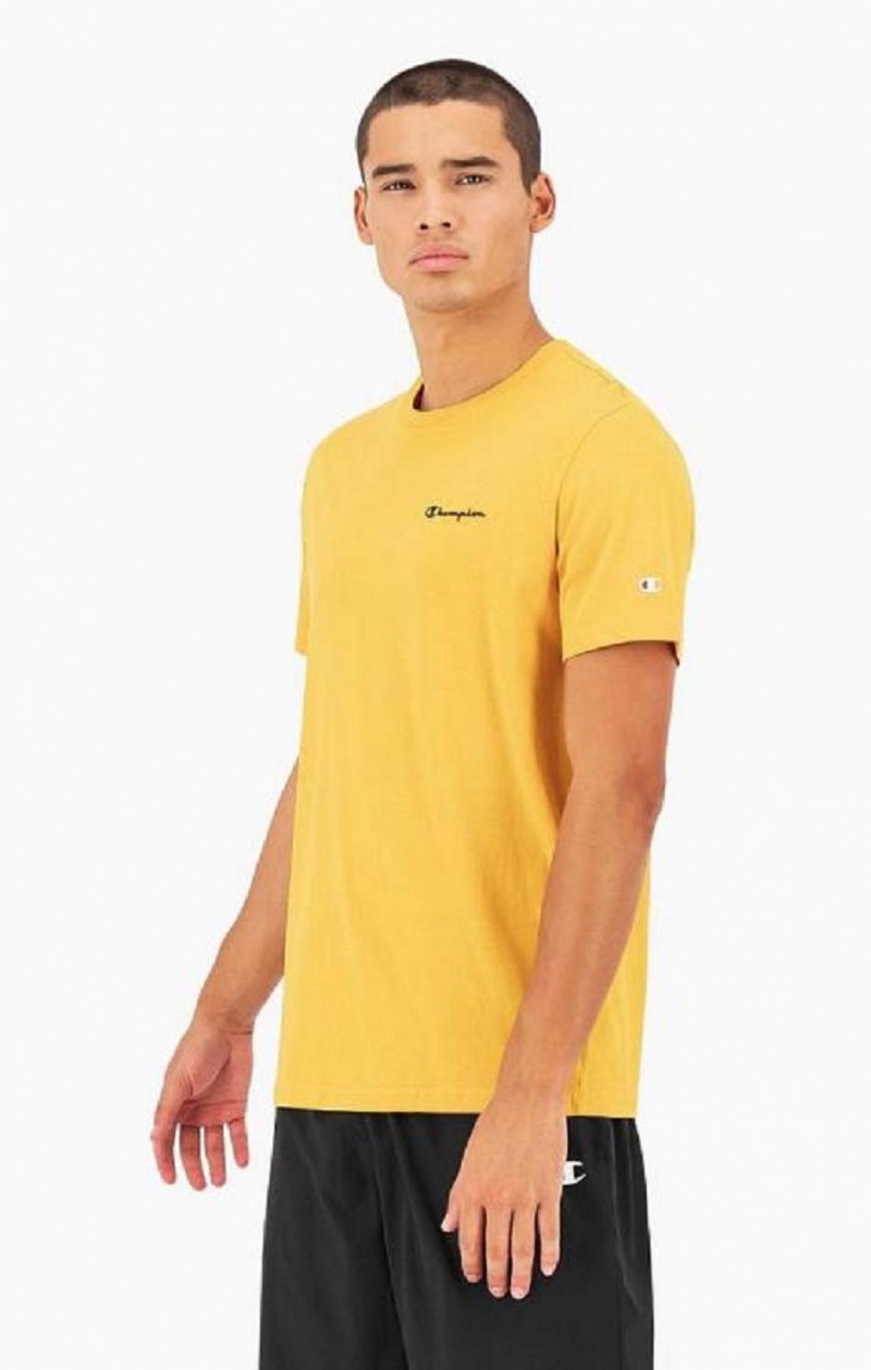 Champion Small Script Logo T-Shirt Tricko Panske Oranžové | 5742-XGLOY