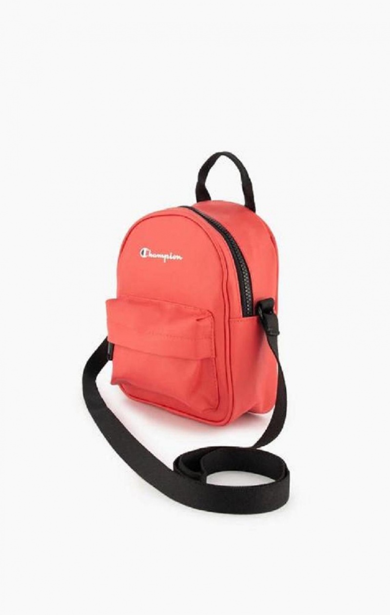 Champion Small Script Logo Woven Crossbody Backpack Tasky Damske Červené | 9507-MLNOG