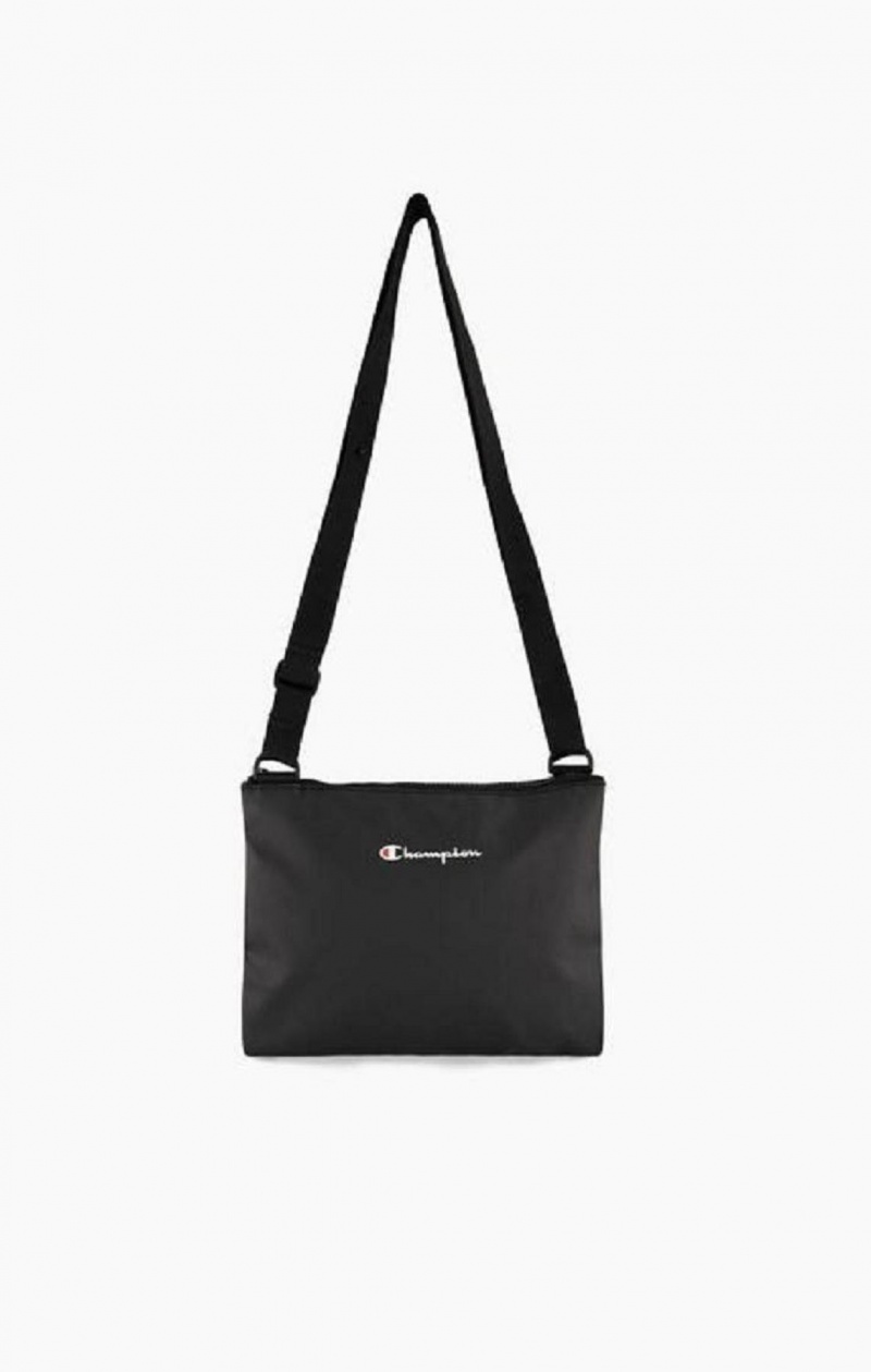 Champion Small Script Logo Woven Shoulder Bag Tasky Panske Čierne | 6327-HTQGN