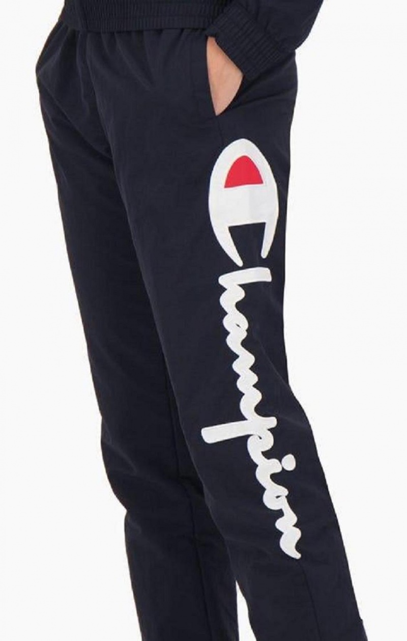 Champion Statement Script Logo Leg Tracking Pants Jogger Nohavice Damske Tmavo Modre | 0249-UOPDS