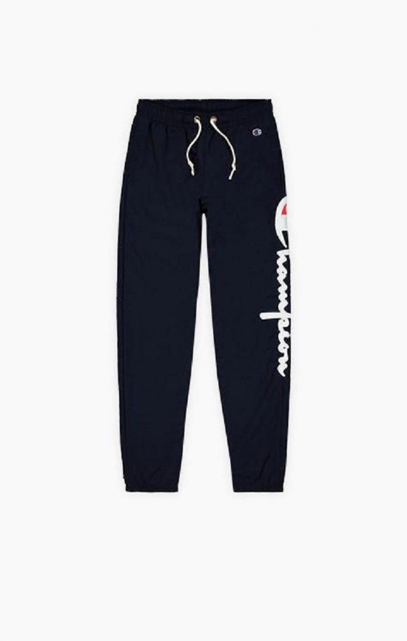 Champion Statement Script Logo Leg Tracking Pants Jogger Nohavice Damske Tmavo Modre | 0249-UOPDS