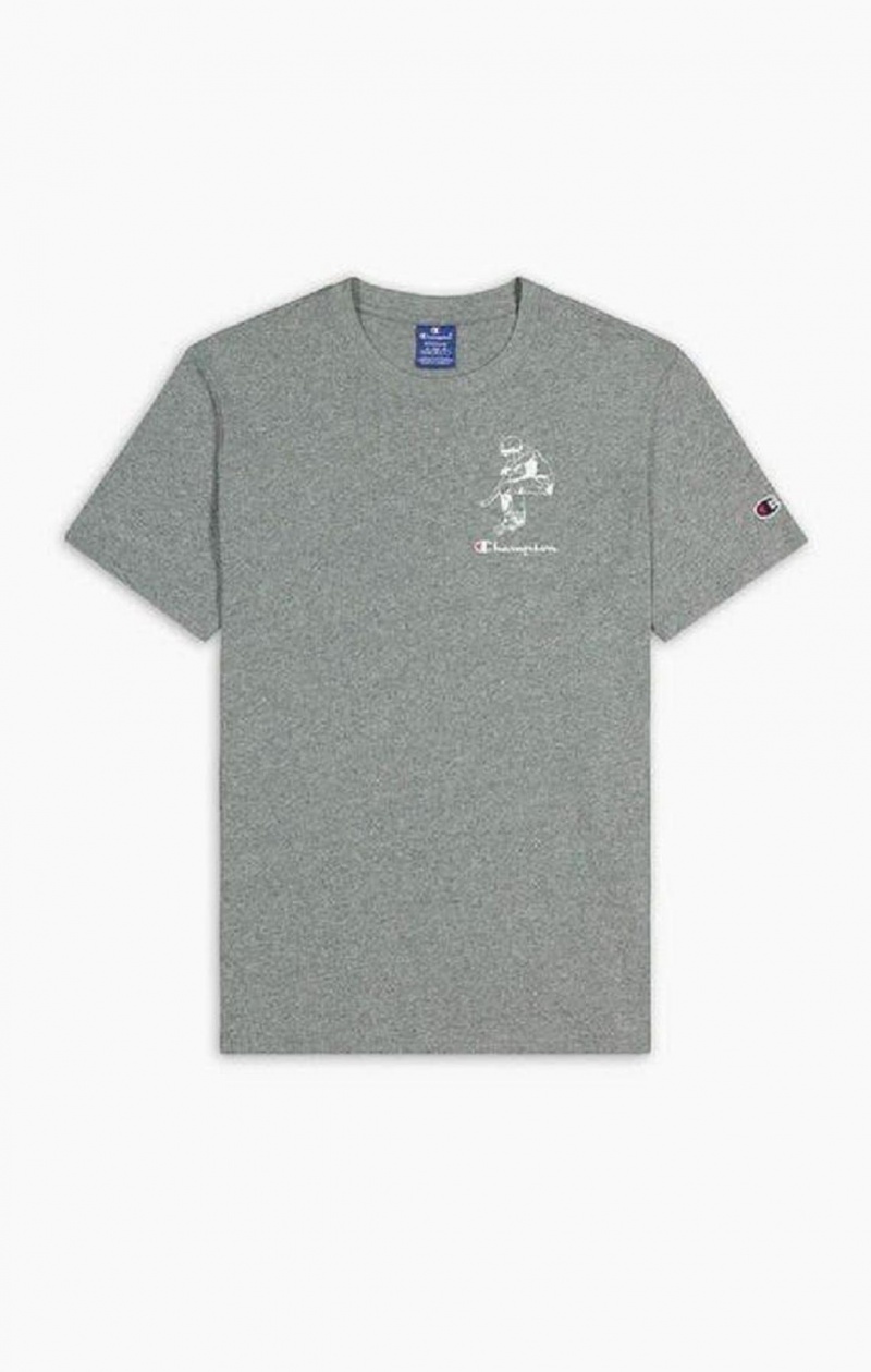 Champion Street Sports Grafika Print T-Shirt Tricko Panske Tmavo Siva | 5089-YQODW