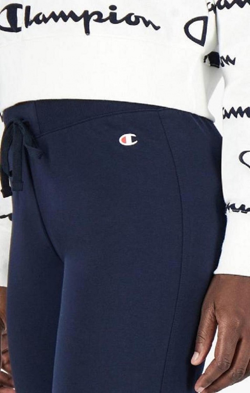 Champion Stretch Bavlnene Terry Joggers Jogger Nohavice Damske Tmavo Modre | 7456-ZHRSC