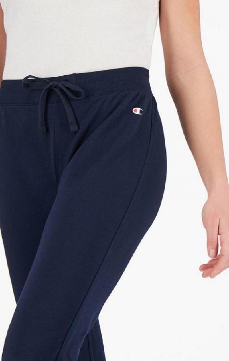 Champion Stretch Bavlnene Terry Joggers Jogger Nohavice Damske Tmavo Modre | 8359-QAEWL