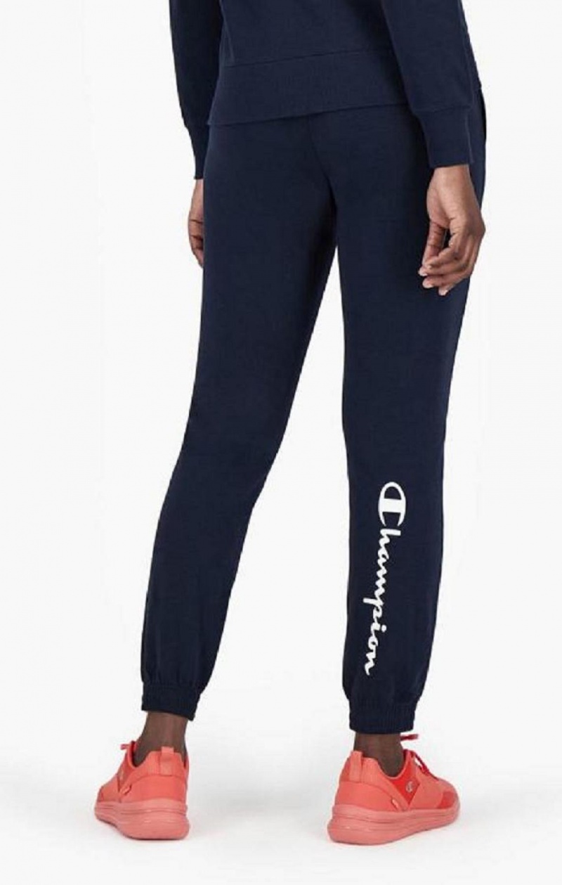 Champion Stretch Bavlnene Terry Joggers Jogger Nohavice Damske Tmavo Modre | 3501-OILNA