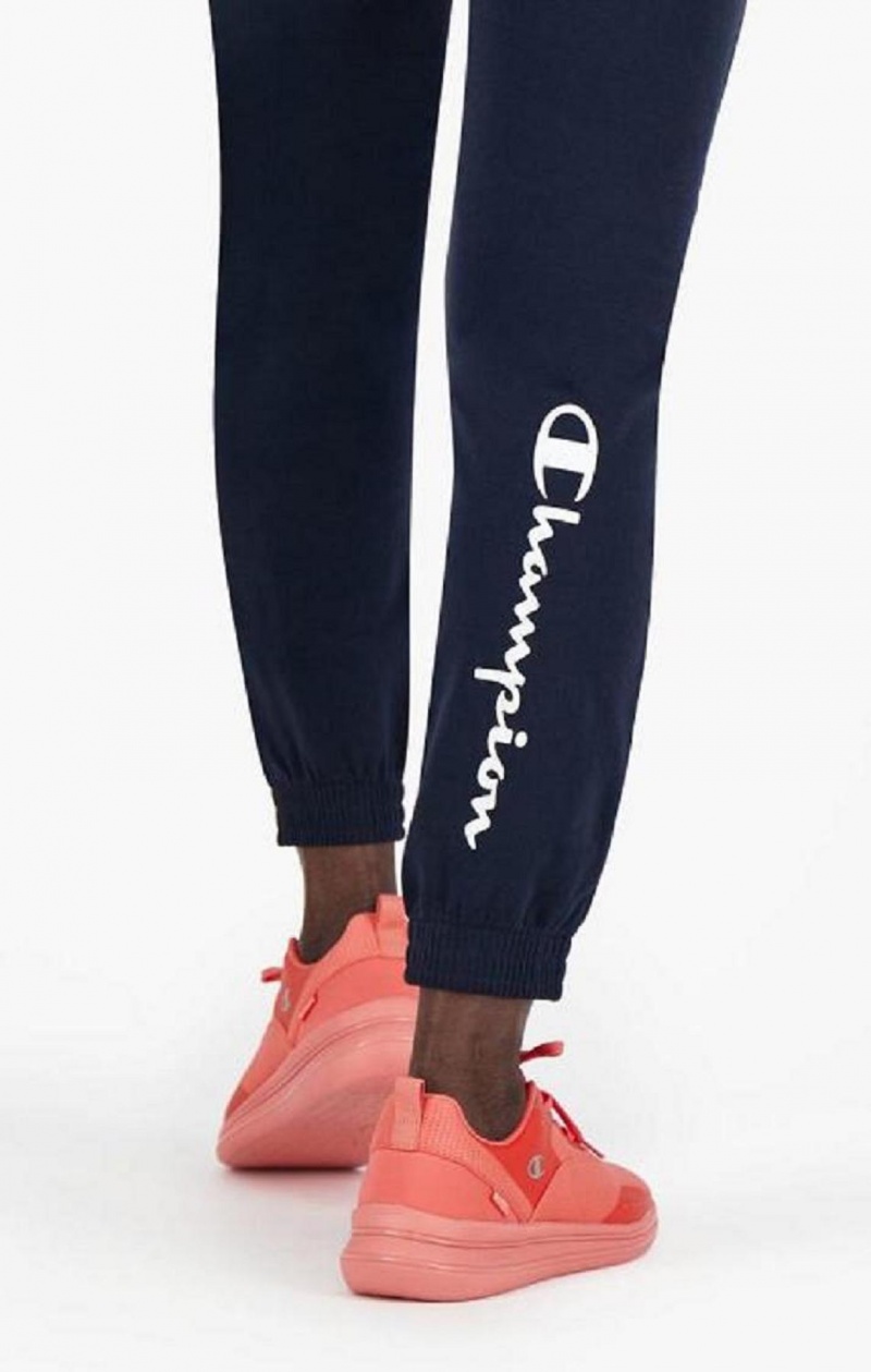 Champion Stretch Bavlnene Terry Joggers Jogger Nohavice Damske Tmavo Modre | 3501-OILNA