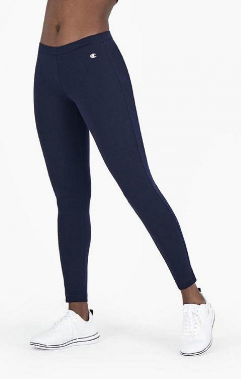 Champion Stretch Bavlnene Terry Leggings Jogger Nohavice Damske Tmavo Modre | 8391-QEOIS