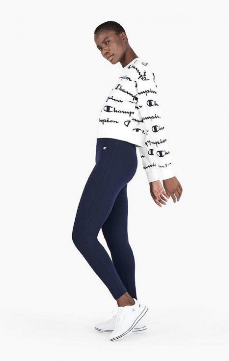 Champion Stretch Bavlnene Terry Leggings Jogger Nohavice Damske Tmavo Modre | 8391-QEOIS