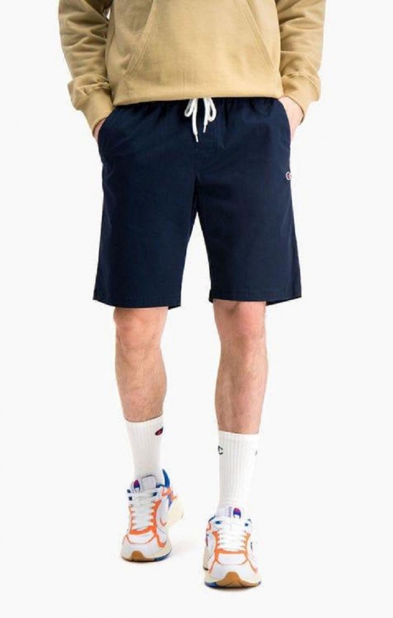 Champion Stretch Bavlnene Twill Bermuda Shorts Kratasy Panske Tmavo Modre | 1536-PLOJN