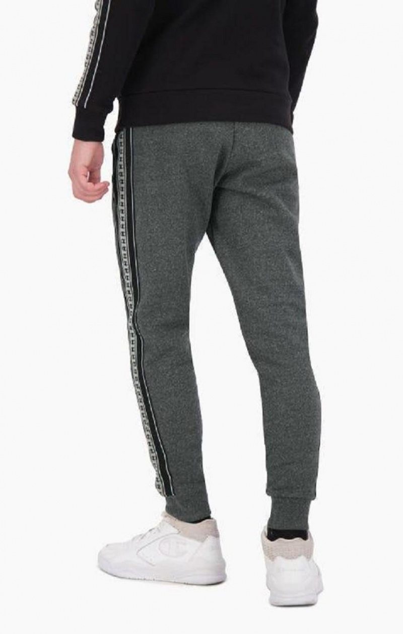 Champion Stripe C Logo Tape Bavlnene Terry Joggers Jogger Nohavice Panske Tmavo Siva | 6359-KHWYL