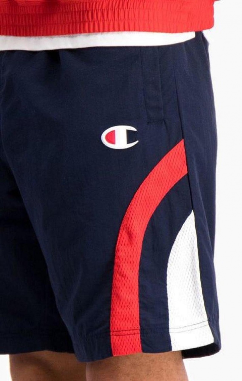 Champion Stripe Detail Tracking Shorts Kratasy Panske Tmavo Tyrkysové | 8149-ORZGL