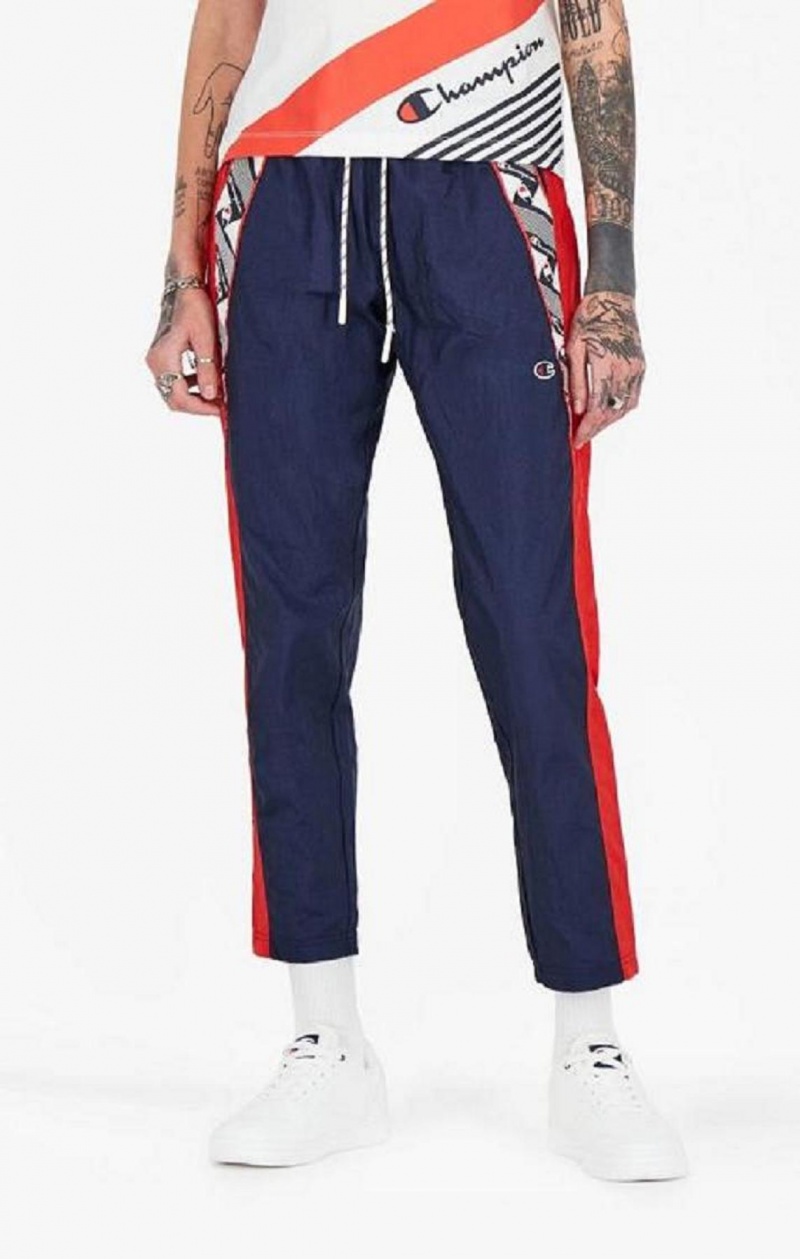 Champion Stripe Logo Tape Insert Cigarette Pants Jogger Nohavice Damske Tmavo Tyrkysové | 1203-MIPLJ