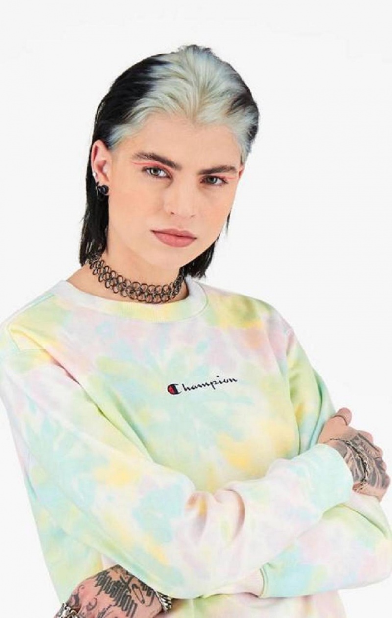 Champion Tie Dye Digitálny Print Sweatshirt Mikiny Damske Koralove | 0328-QKUPN