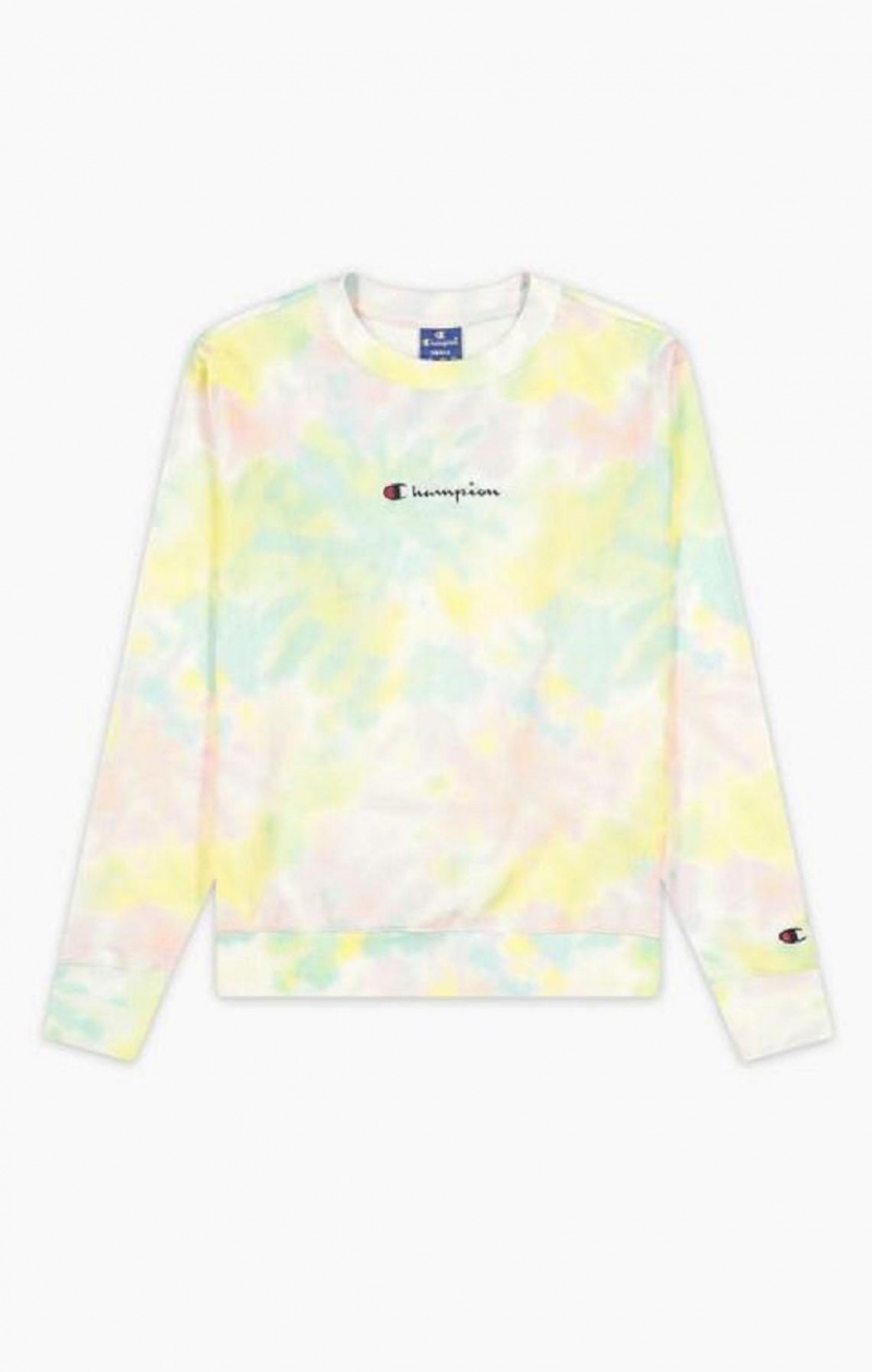 Champion Tie Dye Digitálny Print Sweatshirt Mikiny Damske Koralove | 0328-QKUPN