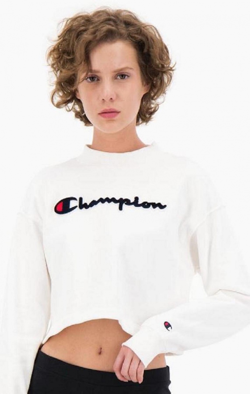 Champion Velvet Script Logo High Neck Sweatshirt Mikiny Damske Ruzove | 8937-DWOQR