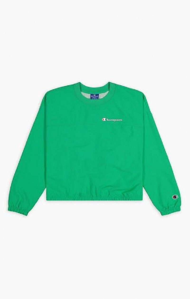 Champion Vody Repellent Script Logo Tracking Sweatshirt Mikiny Damske Svetlo Zelene | 9163-OFDNJ