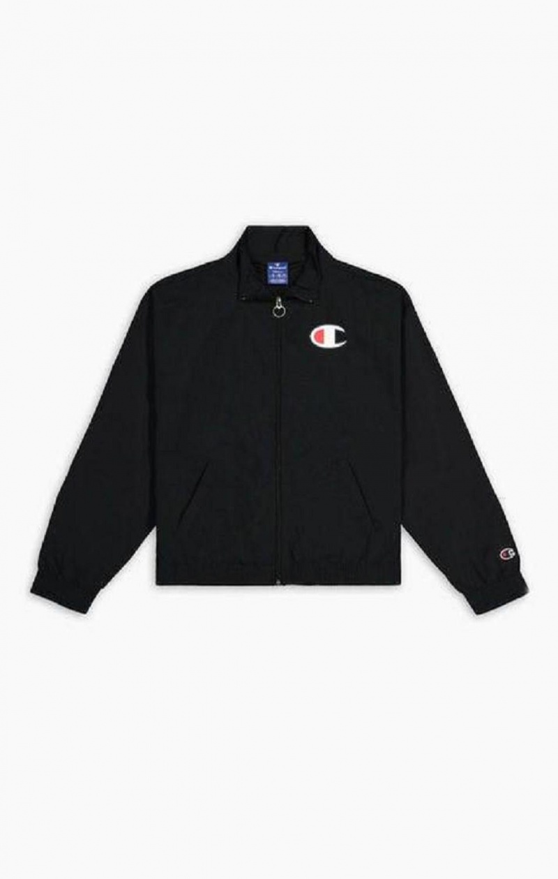 Champion Vody Repellent Zip-Through Tracking Jacket Bundy Damske Čierne | 6731-AGHTM