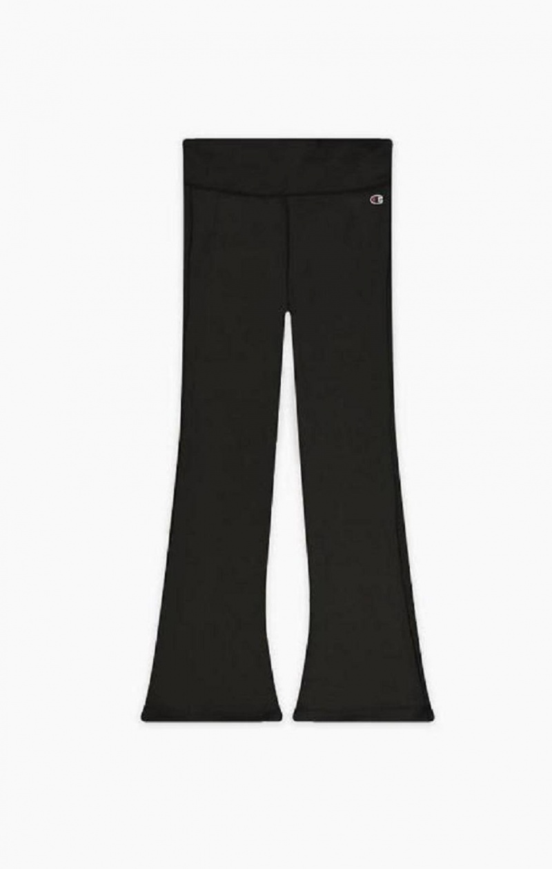 Champion Vychudnutý Flared High Pásom Leggings Jogger Nohavice Damske Čierne | 0259-VBGJL