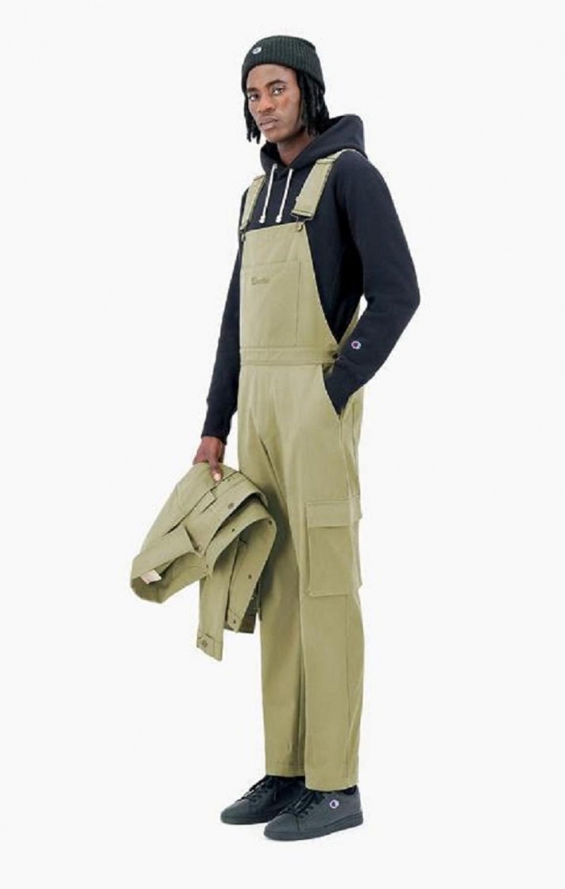 Champion Woven Utility Dungarees Pants Jogger Nohavice Panske Béžové | 3287-GXQFB