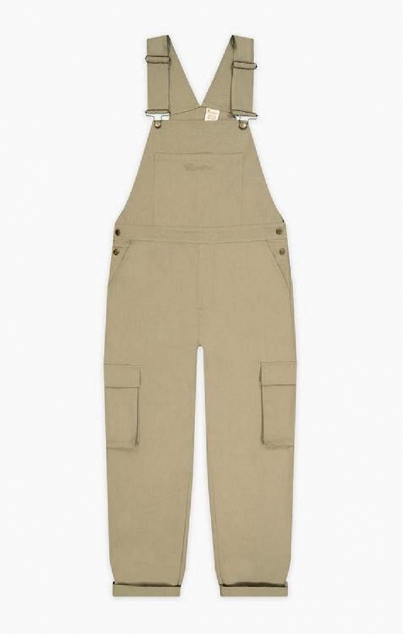 Champion Woven Utility Dungarees Pants Jogger Nohavice Panske Béžové | 3287-GXQFB