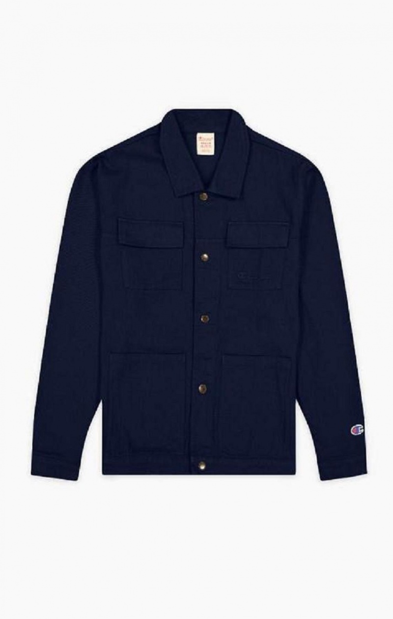 Champion Woven Utility Jacket Bundy Panske Tmavo Modre | 3481-IHBVS