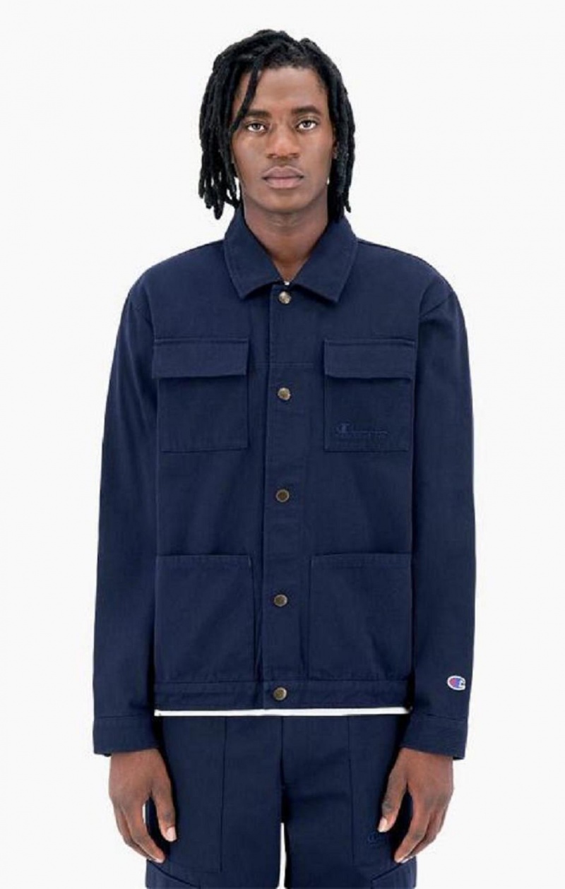 Champion Woven Utility Jacket Bundy Panske Tmavo Modre | 3481-IHBVS