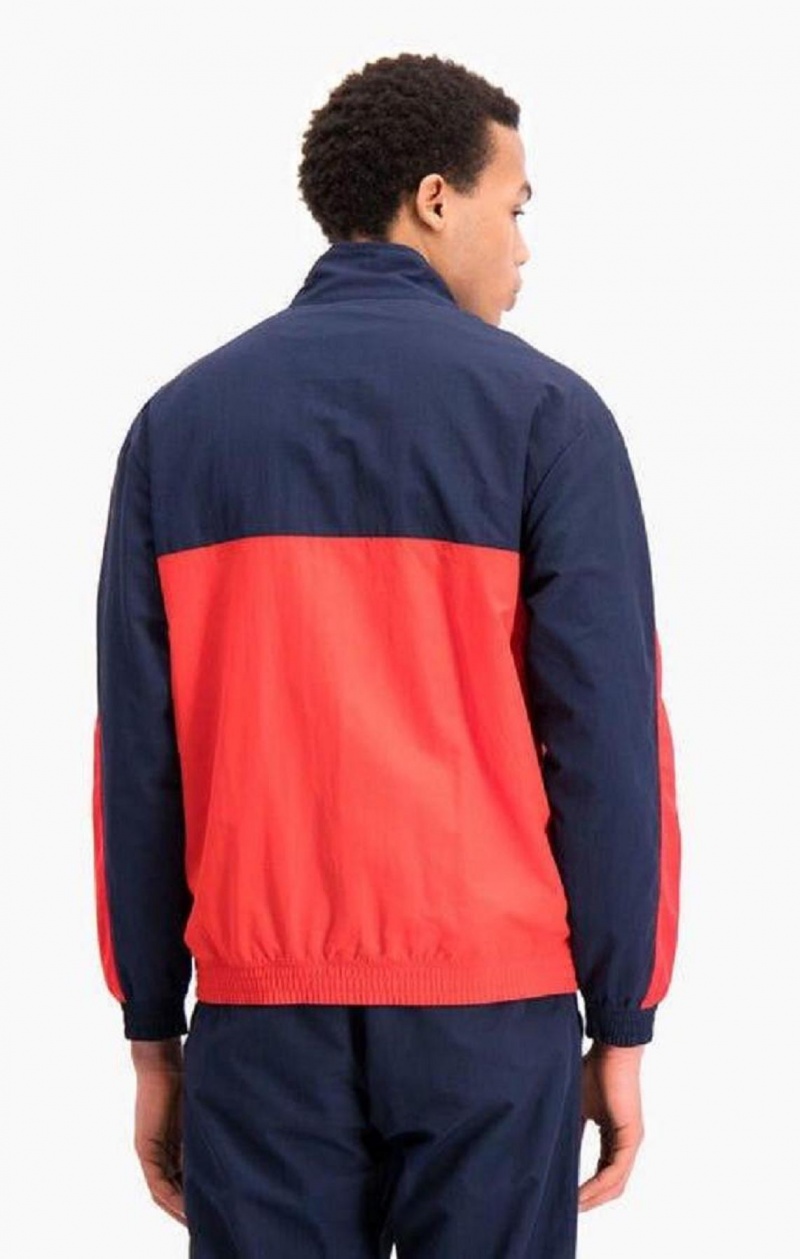 Champion Zip-Up Colour Block And Stripe Tracking Jacket Bundy Panske Červené | 9864-JICZO