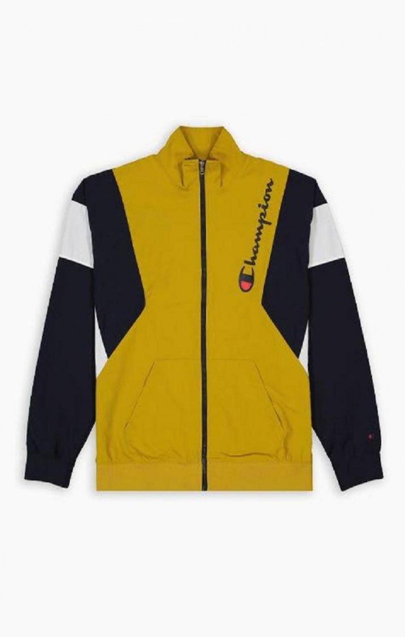 Champion Zip-Up Colour Block Tracksuit Jacket Bundy Panske Zlate | 9704-JRSFO